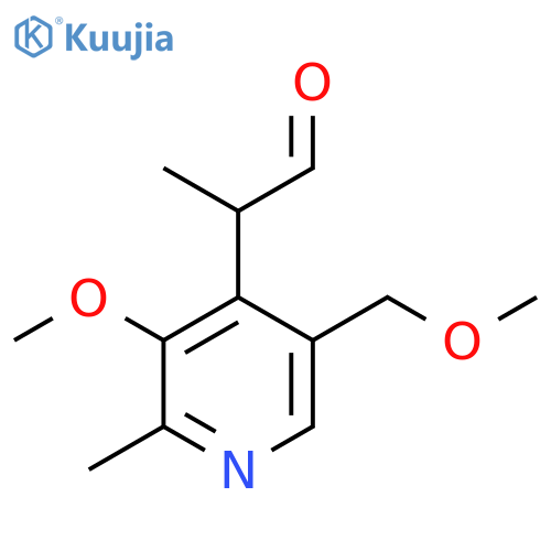 2-3-methoxy-5-(methoxymethyl)-2-methylpyridin-4-ylpropanal structure