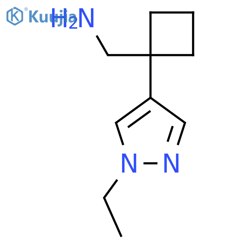 1-(1-ethyl-1H-pyrazol-4-yl)cyclobutylmethanamine structure