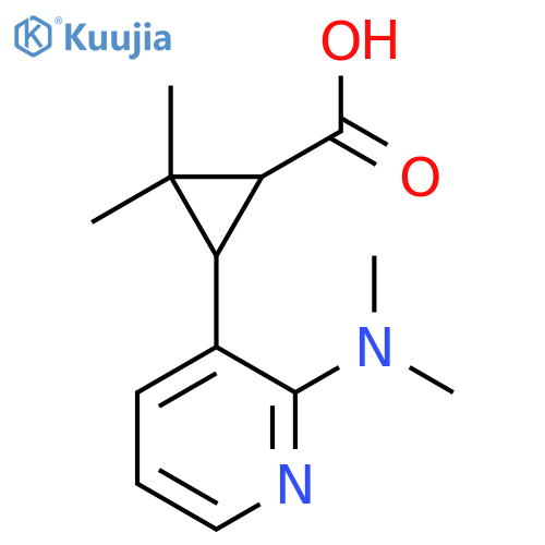 3-2-(dimethylamino)pyridin-3-yl-2,2-dimethylcyclopropane-1-carboxylic acid structure