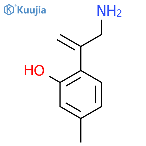 2-(3-aminoprop-1-en-2-yl)-5-methylphenol structure