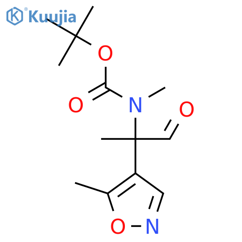 tert-butyl N-methyl-N-2-(5-methyl-1,2-oxazol-4-yl)-1-oxopropan-2-ylcarbamate structure