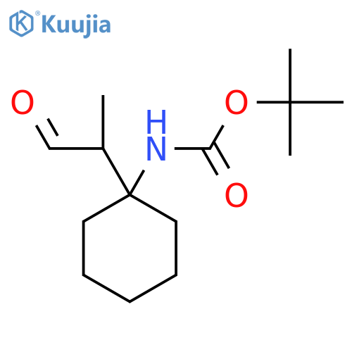 tert-butyl N-1-(1-oxopropan-2-yl)cyclohexylcarbamate structure