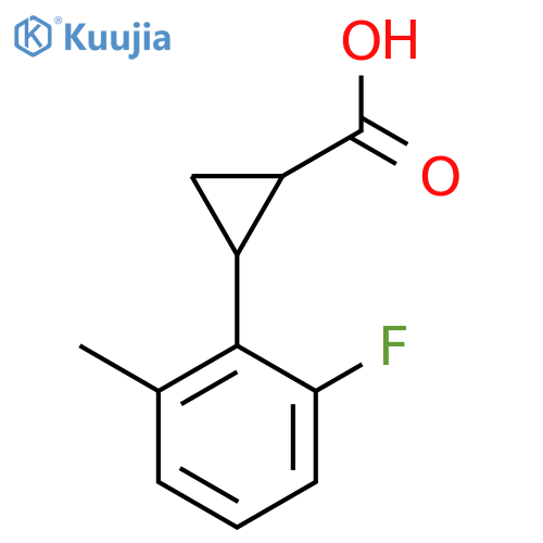 2-(2-fluoro-6-methylphenyl)cyclopropane-1-carboxylic acid structure