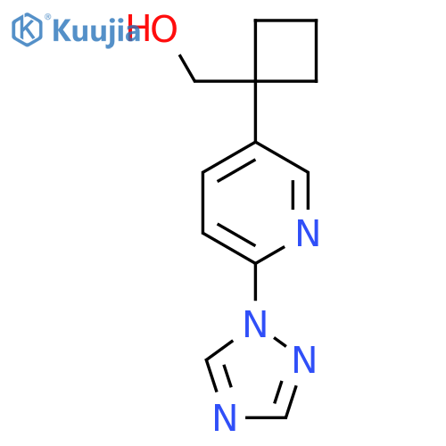 {1-6-(1H-1,2,4-triazol-1-yl)pyridin-3-ylcyclobutyl}methanol structure