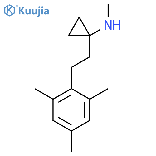 N-methyl-1-2-(2,4,6-trimethylphenyl)ethylcyclopropan-1-amine structure