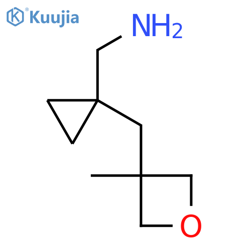 {1-(3-methyloxetan-3-yl)methylcyclopropyl}methanamine structure