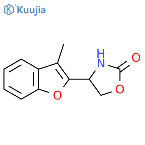4-(3-methyl-1-benzofuran-2-yl)-1,3-oxazolidin-2-one structure