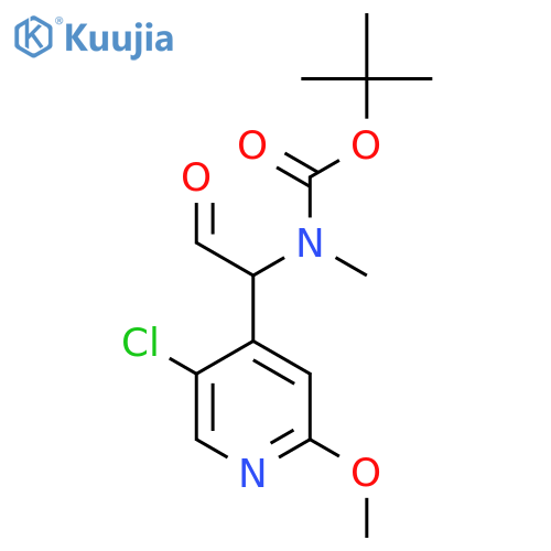 tert-butyl N-1-(5-chloro-2-methoxypyridin-4-yl)-2-oxoethyl-N-methylcarbamate structure
