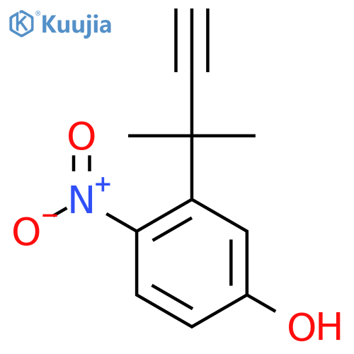 3-(2-methylbut-3-yn-2-yl)-4-nitrophenol structure