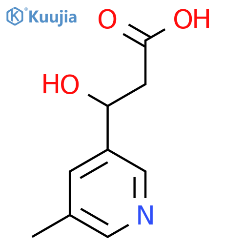 3-hydroxy-3-(5-methylpyridin-3-yl)propanoic acid structure