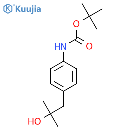 tert-butyl N-4-(2-hydroxy-2-methylpropyl)phenylcarbamate structure