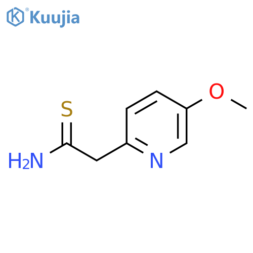 2-(5-methoxypyridin-2-yl)ethanethioamide structure