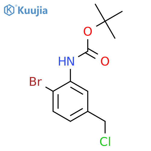 tert-butyl N-2-bromo-5-(chloromethyl)phenylcarbamate structure