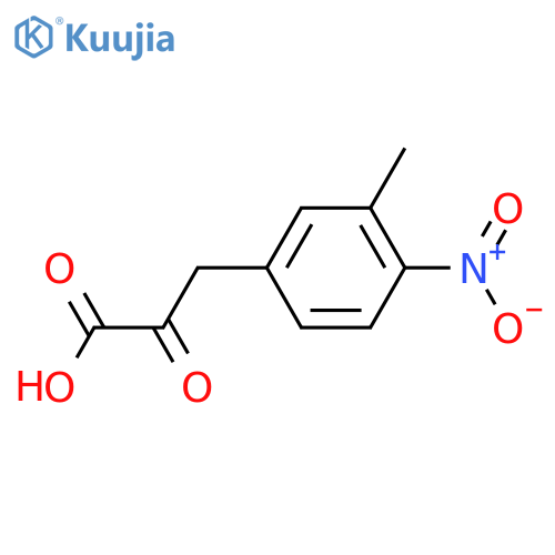 3-(3-methyl-4-nitrophenyl)-2-oxopropanoic acid structure