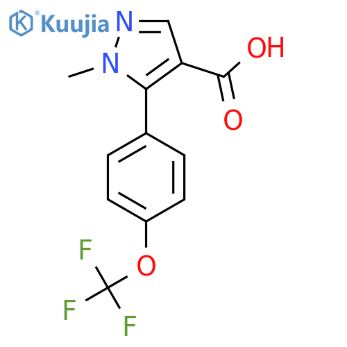 1-methyl-5-4-(trifluoromethoxy)phenyl-1H-pyrazole-4-carboxylic acid structure