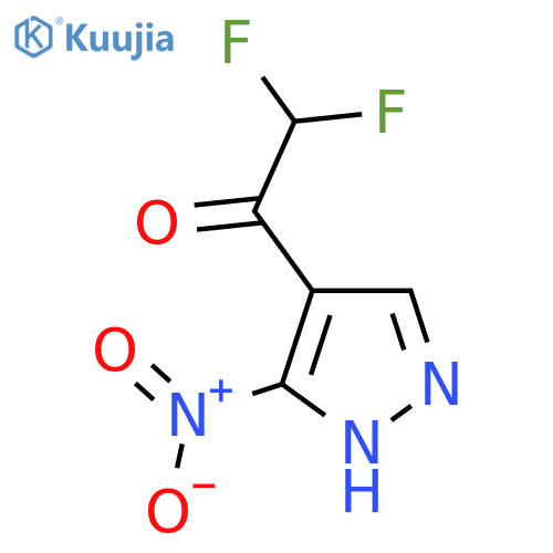 2,2-difluoro-1-(3-nitro-1H-pyrazol-4-yl)ethan-1-one structure