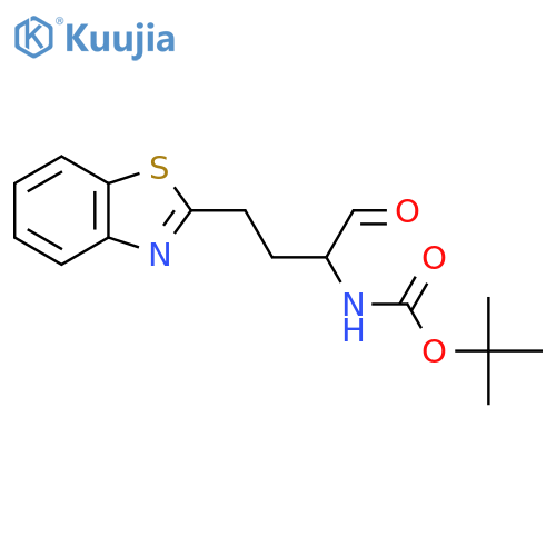 tert-butyl N-[4-(1,3-benzothiazol-2-yl)-1-oxobutan-2-yl]carbamate structure