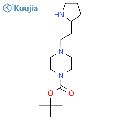 tert-butyl 4-2-(pyrrolidin-2-yl)ethylpiperazine-1-carboxylate structure