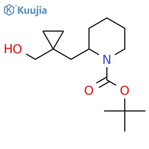 tert-butyl 2-{1-(hydroxymethyl)cyclopropylmethyl}piperidine-1-carboxylate structure