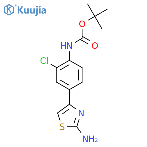tert-butyl N-4-(2-amino-1,3-thiazol-4-yl)-2-chlorophenylcarbamate structure