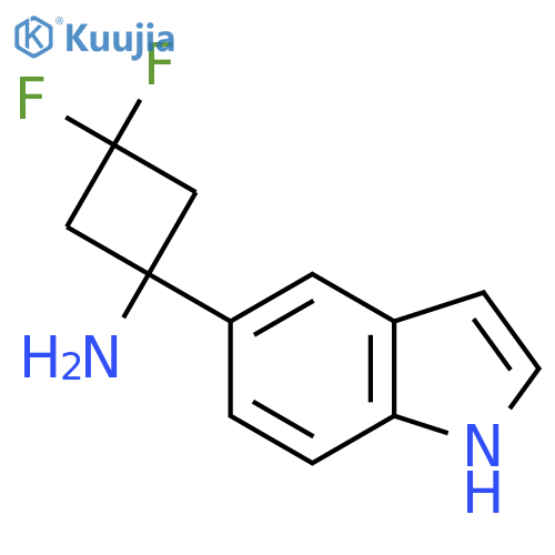 3,3-difluoro-1-(1H-indol-5-yl)cyclobutan-1-amine structure