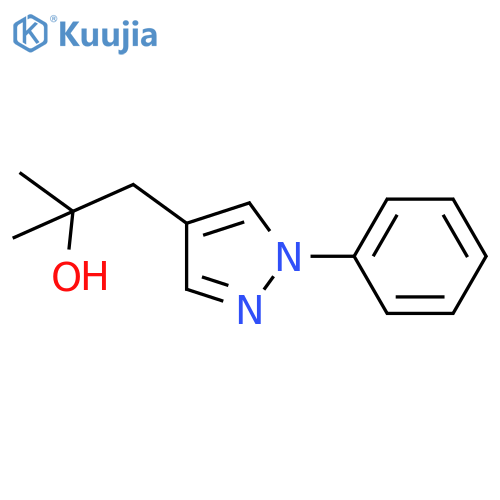 2-methyl-1-(1-phenyl-1H-pyrazol-4-yl)propan-2-ol structure