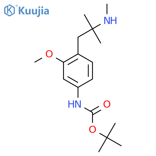 tert-butyl N-{3-methoxy-4-2-methyl-2-(methylamino)propylphenyl}carbamate structure