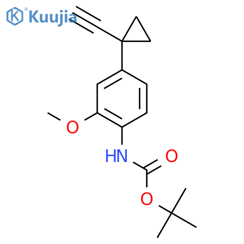 tert-butyl N-4-(1-ethynylcyclopropyl)-2-methoxyphenylcarbamate structure