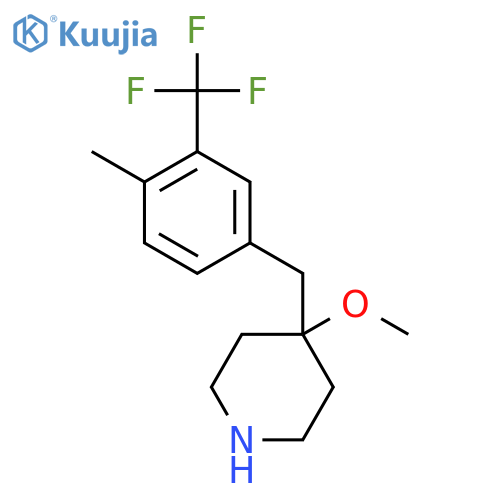 4-methoxy-4-{4-methyl-3-(trifluoromethyl)phenylmethyl}piperidine structure