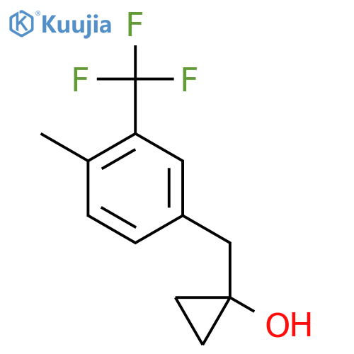 1-{4-methyl-3-(trifluoromethyl)phenylmethyl}cyclopropan-1-ol structure