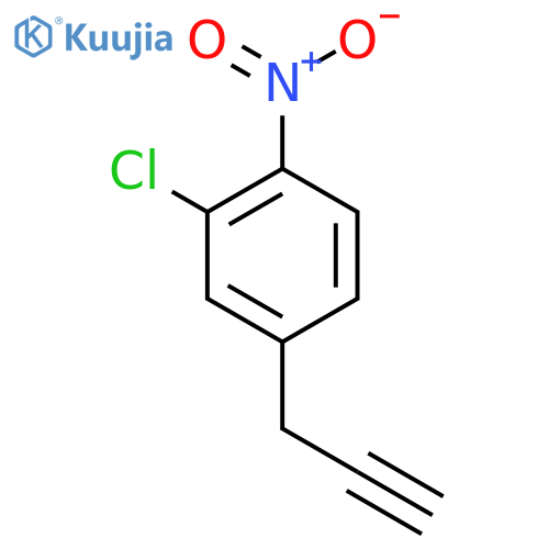 2-chloro-1-nitro-4-(prop-2-yn-1-yl)benzene structure
