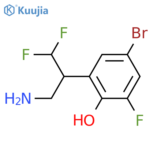 2-(3-Amino-1,1-difluoropropan-2-yl)-4-bromo-6-fluorophenol structure