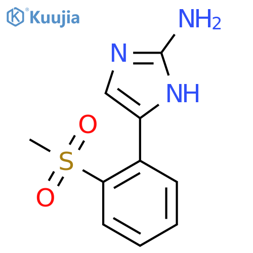 5-(2-methanesulfonylphenyl)-1H-imidazol-2-amine structure