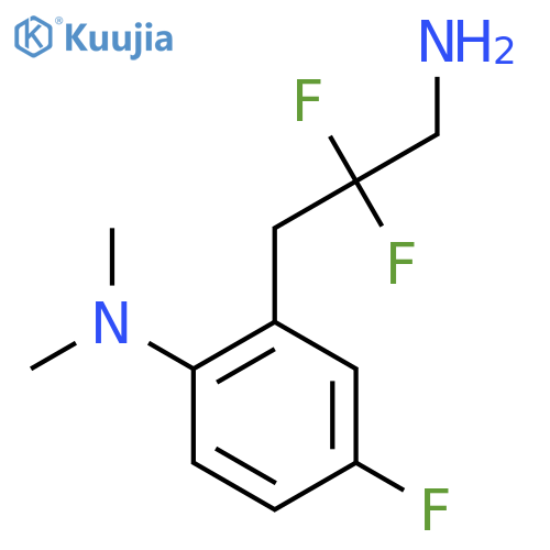 2-(3-amino-2,2-difluoropropyl)-4-fluoro-N,N-dimethylaniline structure