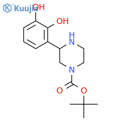 tert-butyl 3-(2,3-dihydroxyphenyl)piperazine-1-carboxylate structure