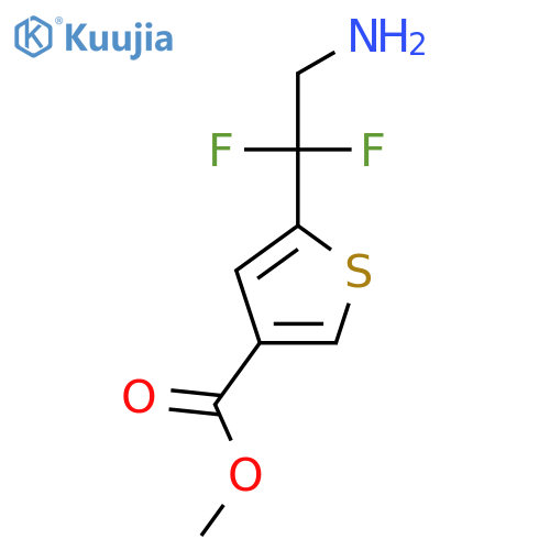 methyl 5-(2-amino-1,1-difluoroethyl)thiophene-3-carboxylate structure