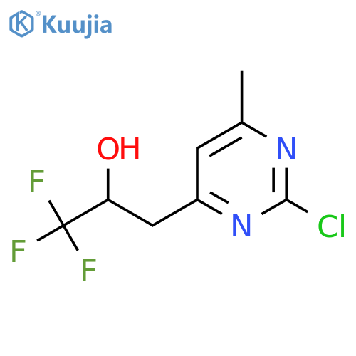 3-(2-Chloro-6-methylpyrimidin-4-yl)-1,1,1-trifluoropropan-2-ol structure