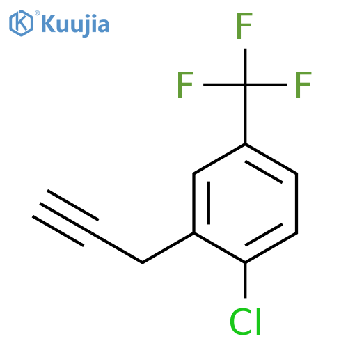 1-chloro-2-(prop-2-yn-1-yl)-4-(trifluoromethyl)benzene structure