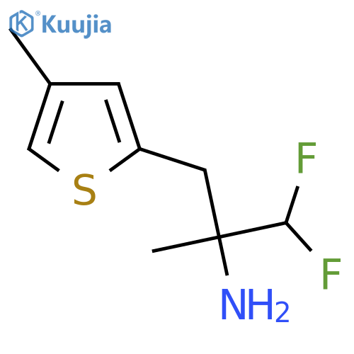 1,1-difluoro-2-methyl-3-(4-methylthiophen-2-yl)propan-2-amine structure