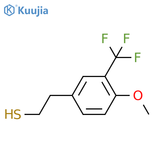 2-4-methoxy-3-(trifluoromethyl)phenylethane-1-thiol structure