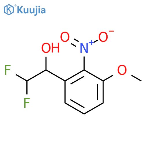 2,2-difluoro-1-(3-methoxy-2-nitrophenyl)ethan-1-ol structure