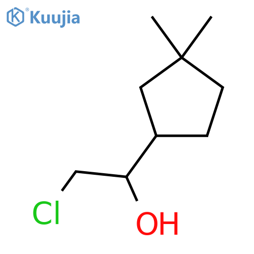 2-chloro-1-(3,3-dimethylcyclopentyl)ethan-1-ol structure