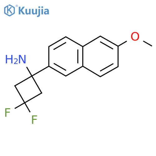 3,3-difluoro-1-(6-methoxynaphthalen-2-yl)cyclobutan-1-amine structure