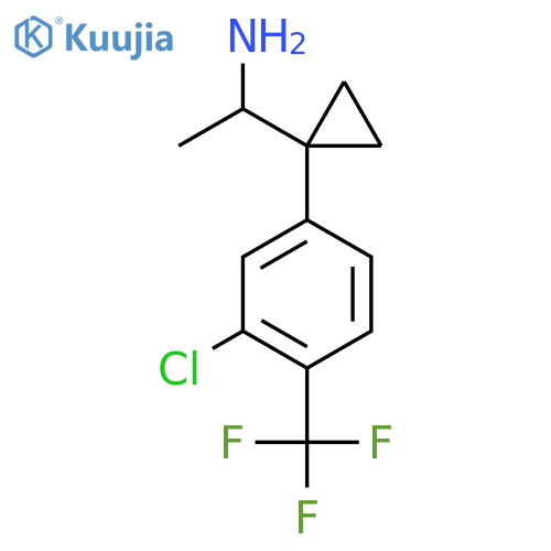 1-{1-3-chloro-4-(trifluoromethyl)phenylcyclopropyl}ethan-1-amine structure