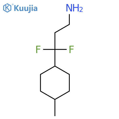 3,3-difluoro-3-(4-methylcyclohexyl)propan-1-amine structure