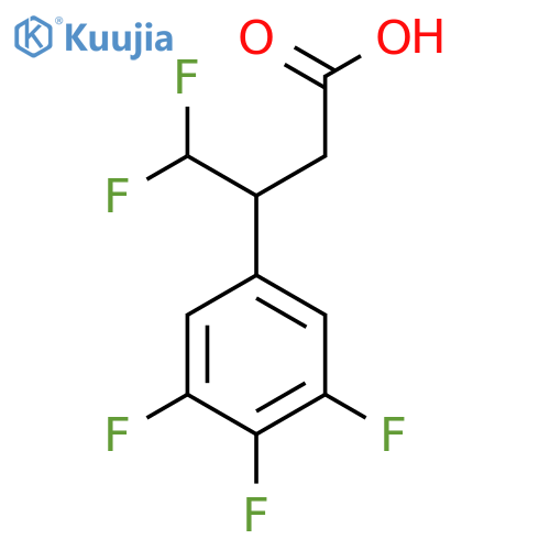 4,4-difluoro-3-(3,4,5-trifluorophenyl)butanoic acid structure