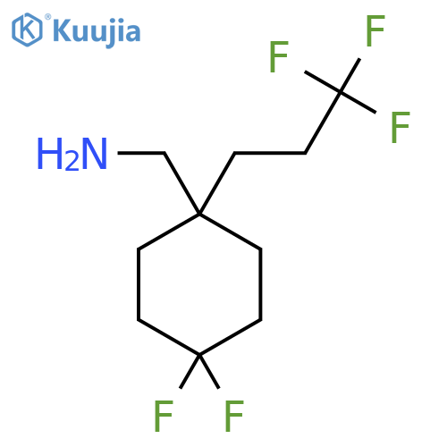 4,4-difluoro-1-(3,3,3-trifluoropropyl)cyclohexylmethanamine structure