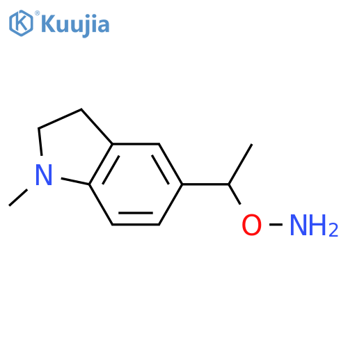 O-1-(1-methyl-2,3-dihydro-1H-indol-5-yl)ethylhydroxylamine structure