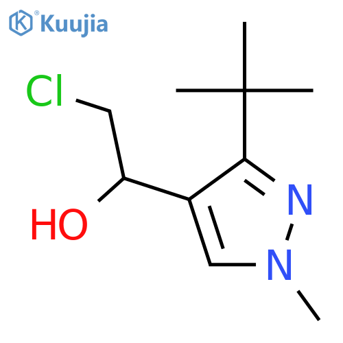 1-(3-tert-butyl-1-methyl-1H-pyrazol-4-yl)-2-chloroethan-1-ol structure