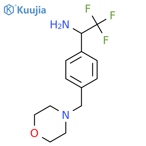 2,2,2-trifluoro-1-{4-(morpholin-4-yl)methylphenyl}ethan-1-amine structure